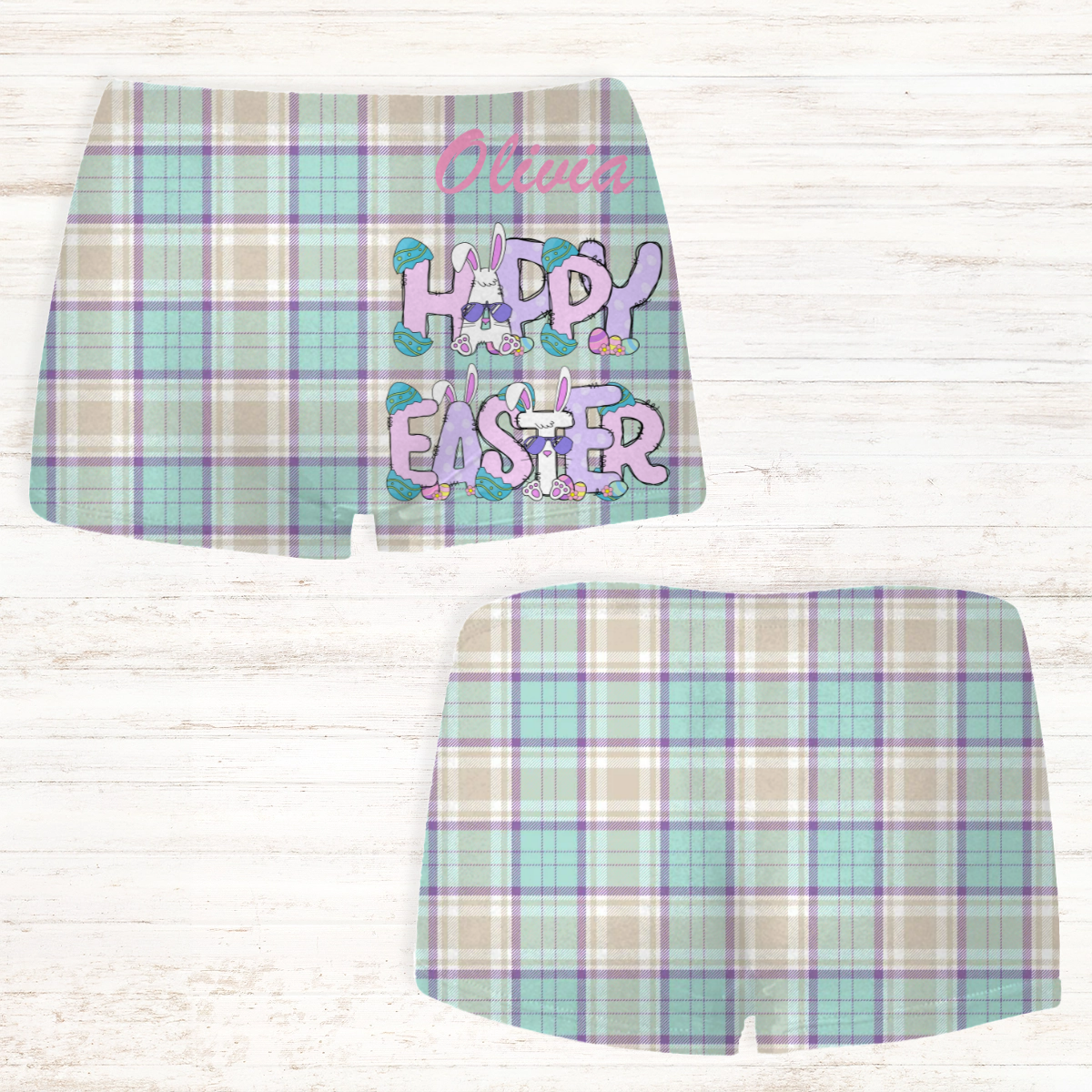 Women's Personalised Easter Boxer Shorts