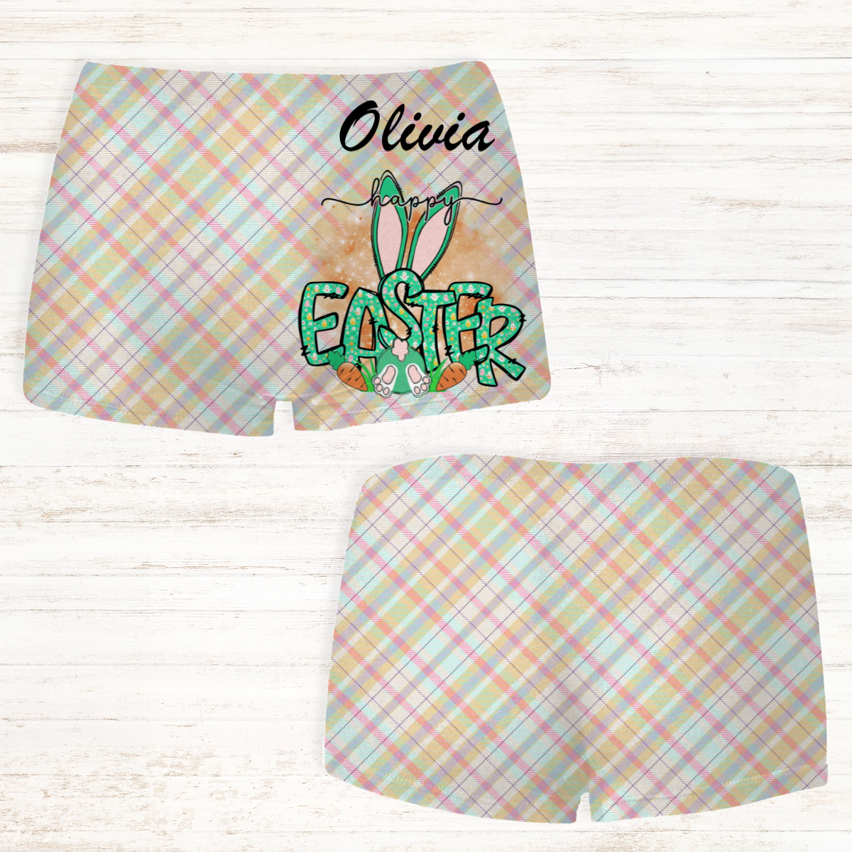 Women's Personalised Easter Boxer Shorts