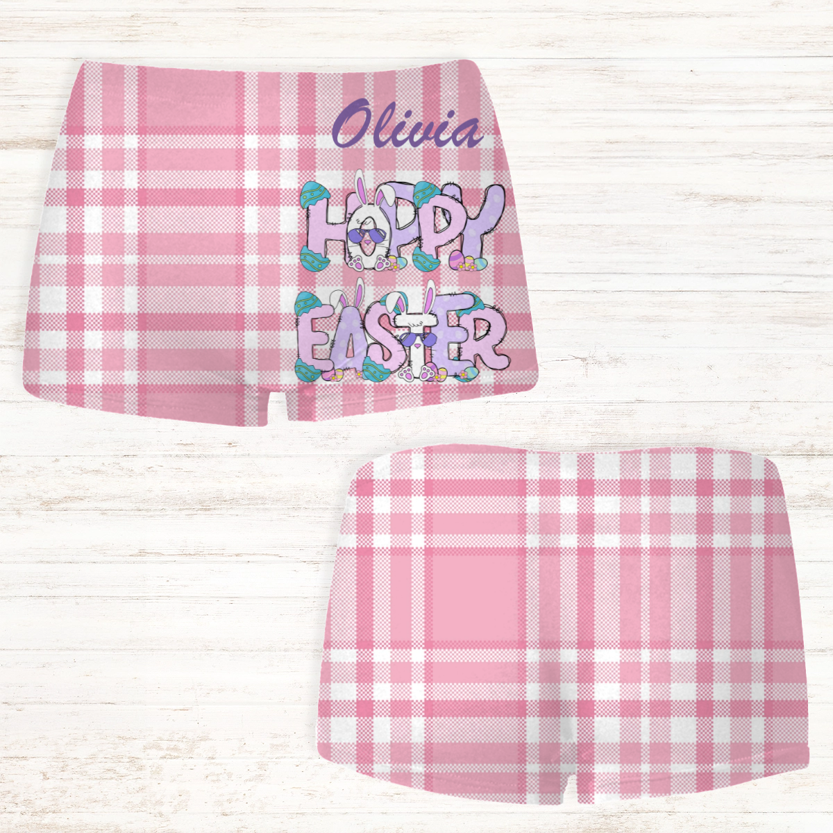 Women's Personalised Easter Boxer Shorts