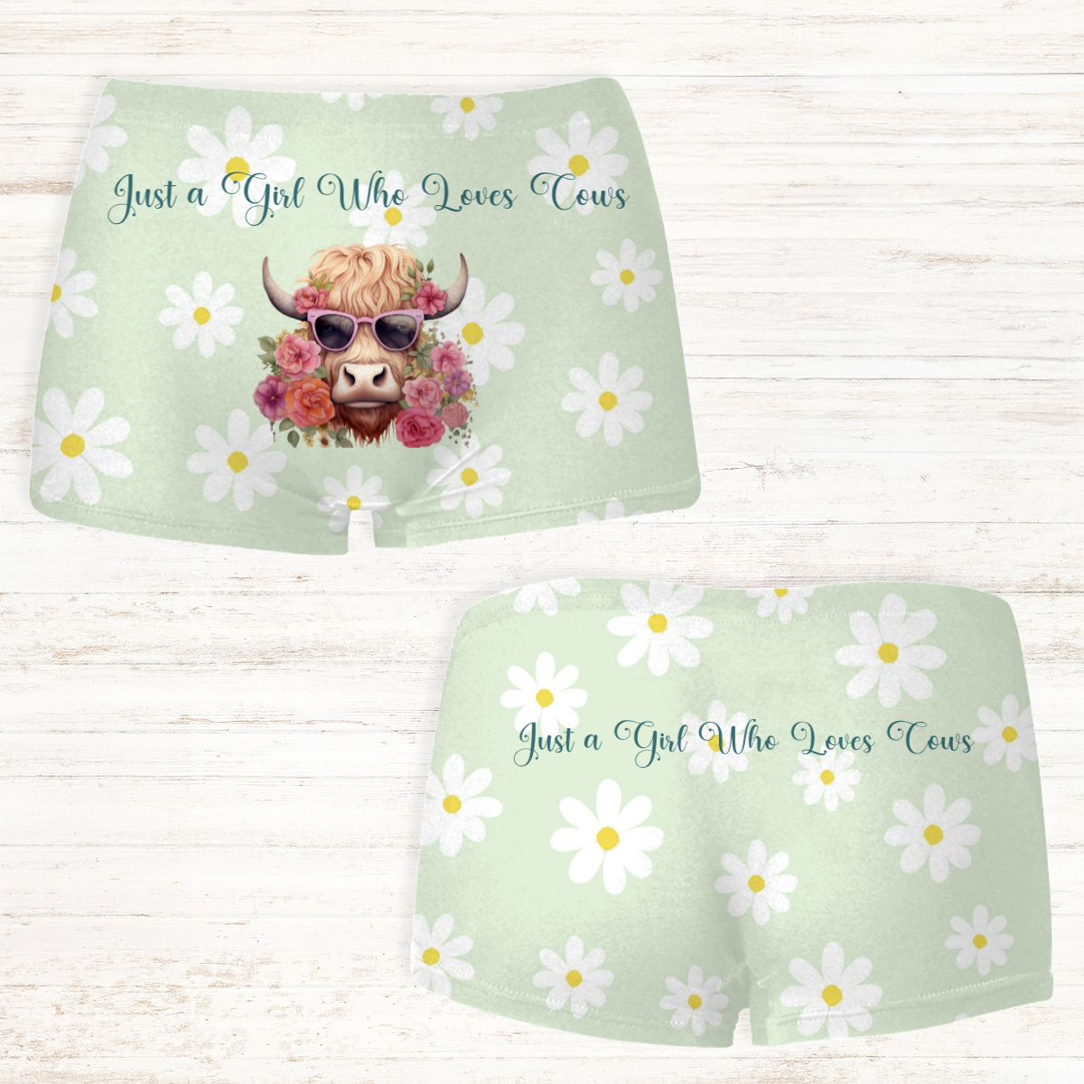 Women's Personalised Daisy Boxer Shorts