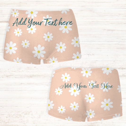 Women's Personalised Daisy Boxer Shorts