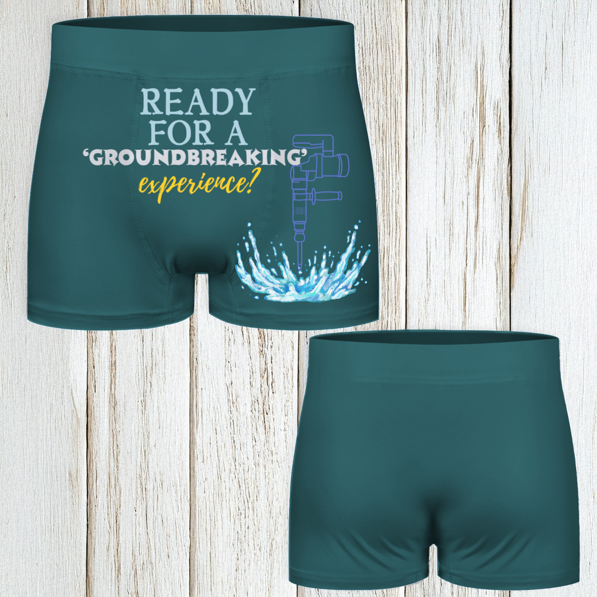 Personalised Men's Funny Quote Drill Boxer Shorts (D7266859)