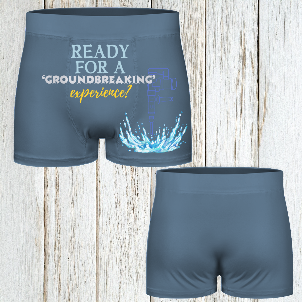 Personalised Men's Funny Quote Drill Boxer Shorts (D7266859)