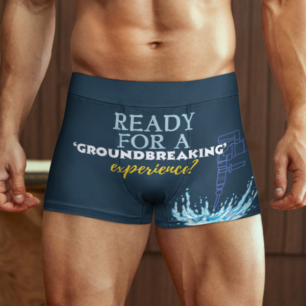 Personalised Men's Funny Quote Drill Boxer Shorts (D7266859)