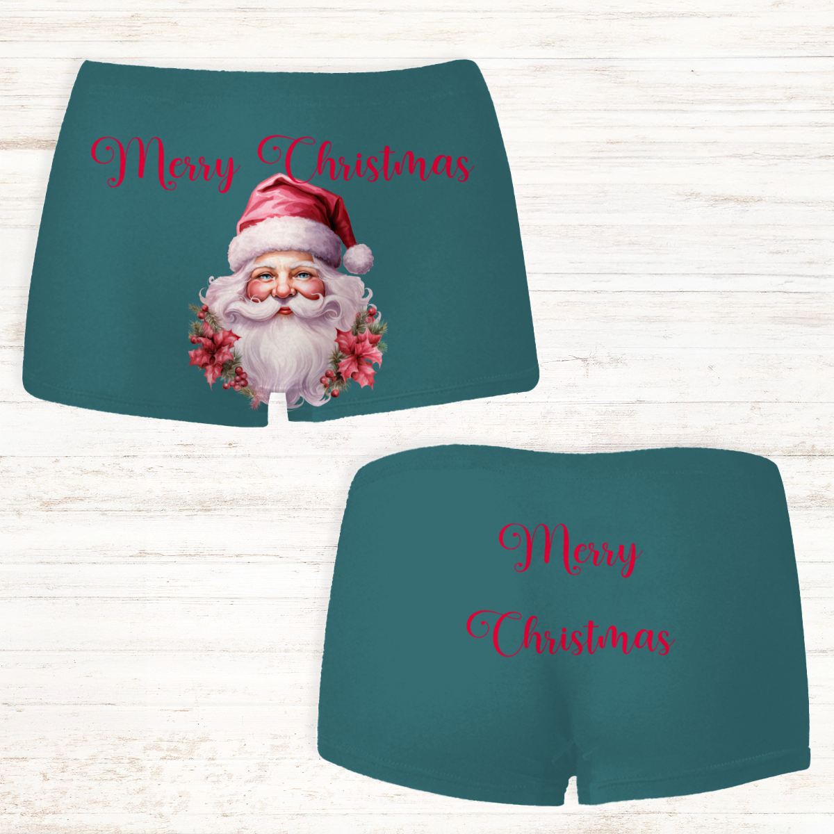 Women's Personalised Text Boxer Shorts Choose colour design