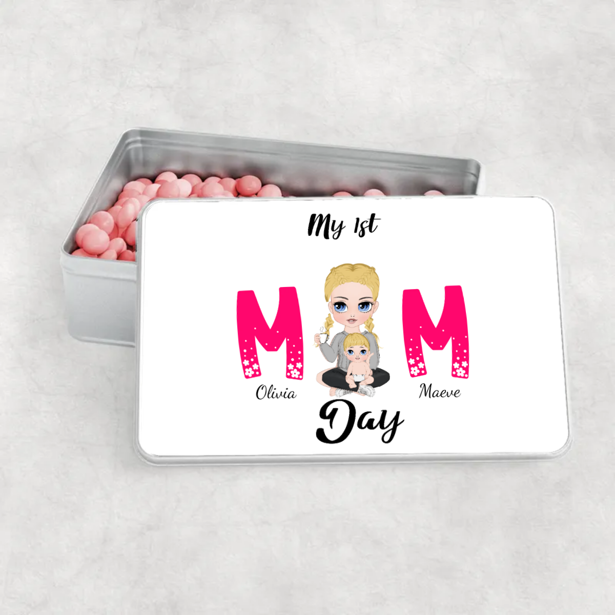 Personalised Aluminium Tin My 1st Mothers Day