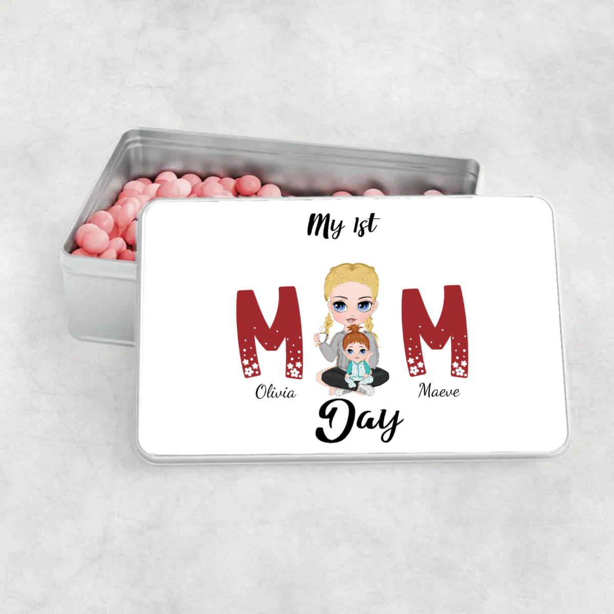 Personalised Aluminium Tin My 1st Mothers Day