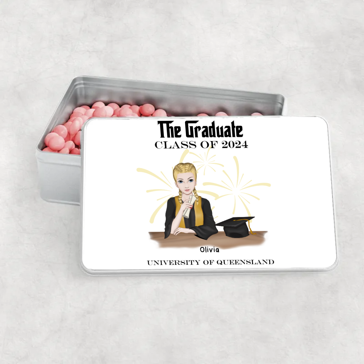 Personalised Aluminium Tin - The Graduate Class of