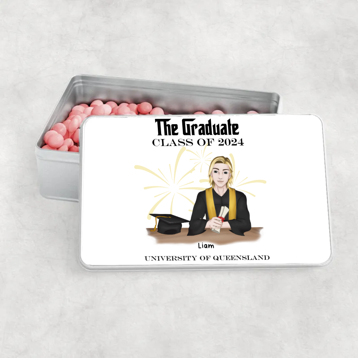 Personalised Aluminium Tin - The Graduate Class of
