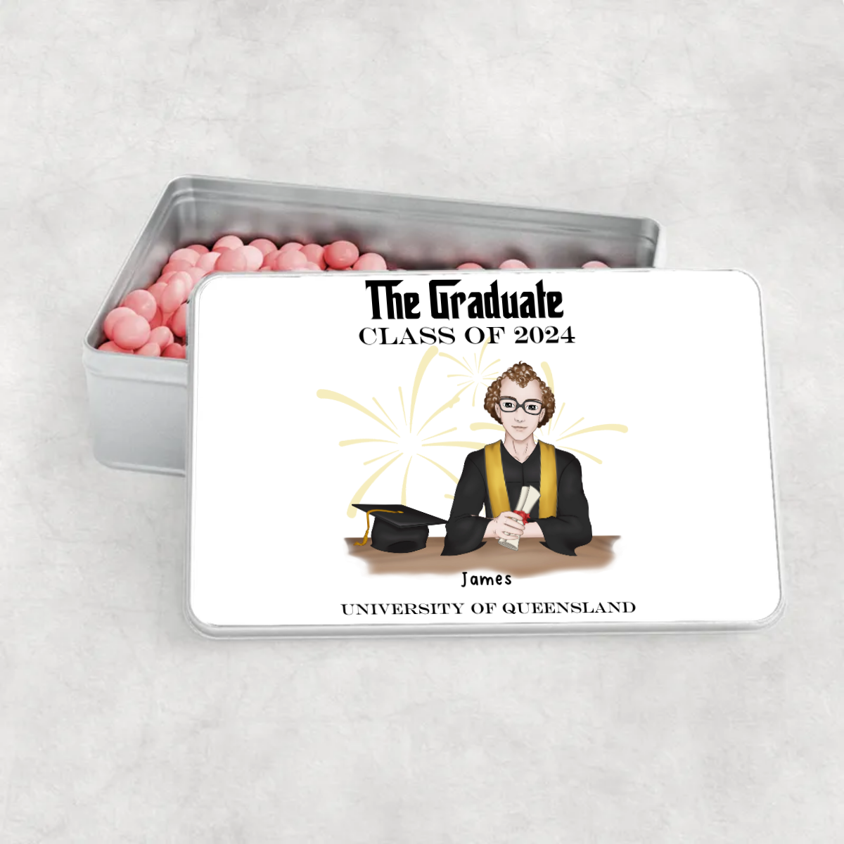 Personalised Aluminium Tin - The Graduate Class of