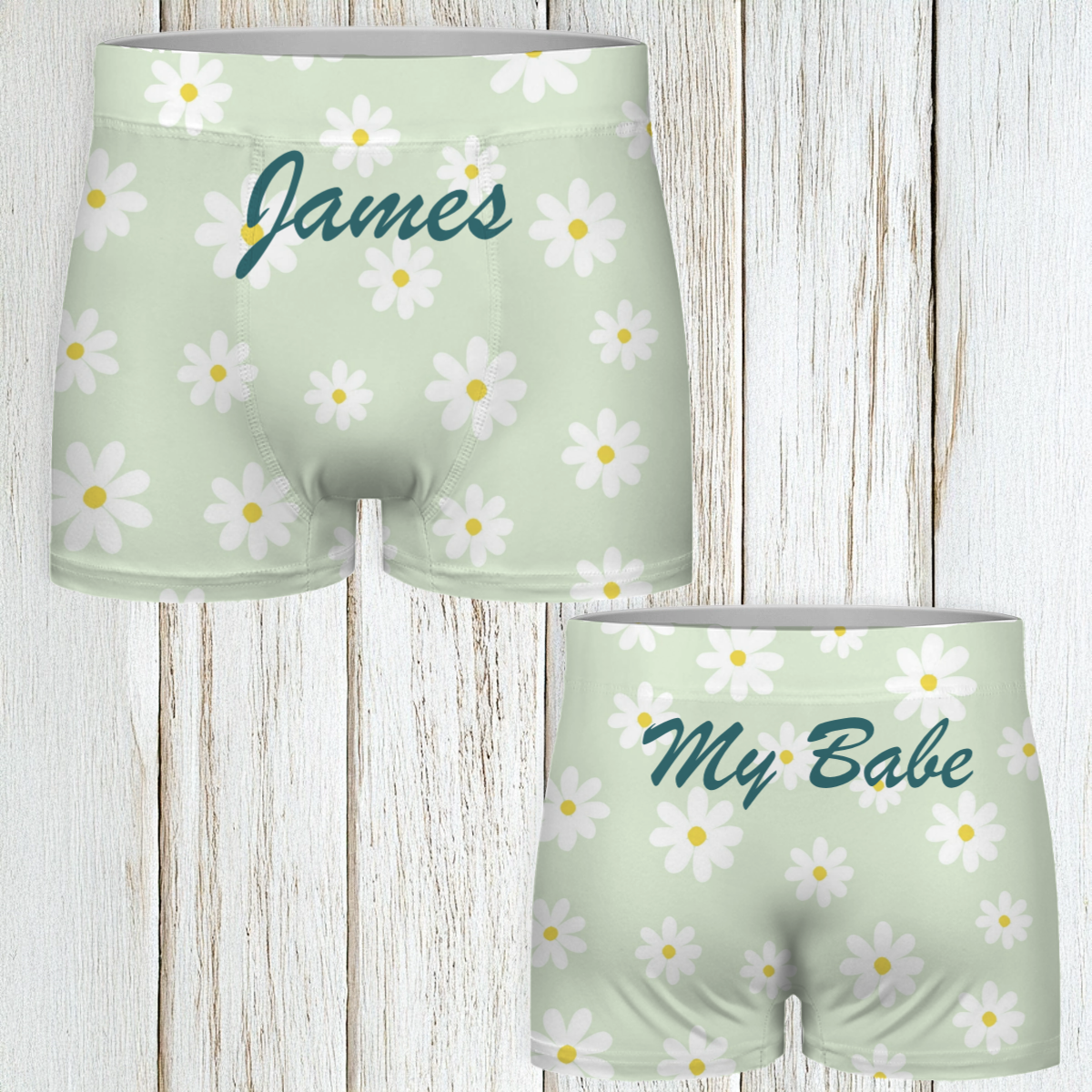 Men's Boxer Shorts add your own Text choose Patterns add optional photo (D7266859)