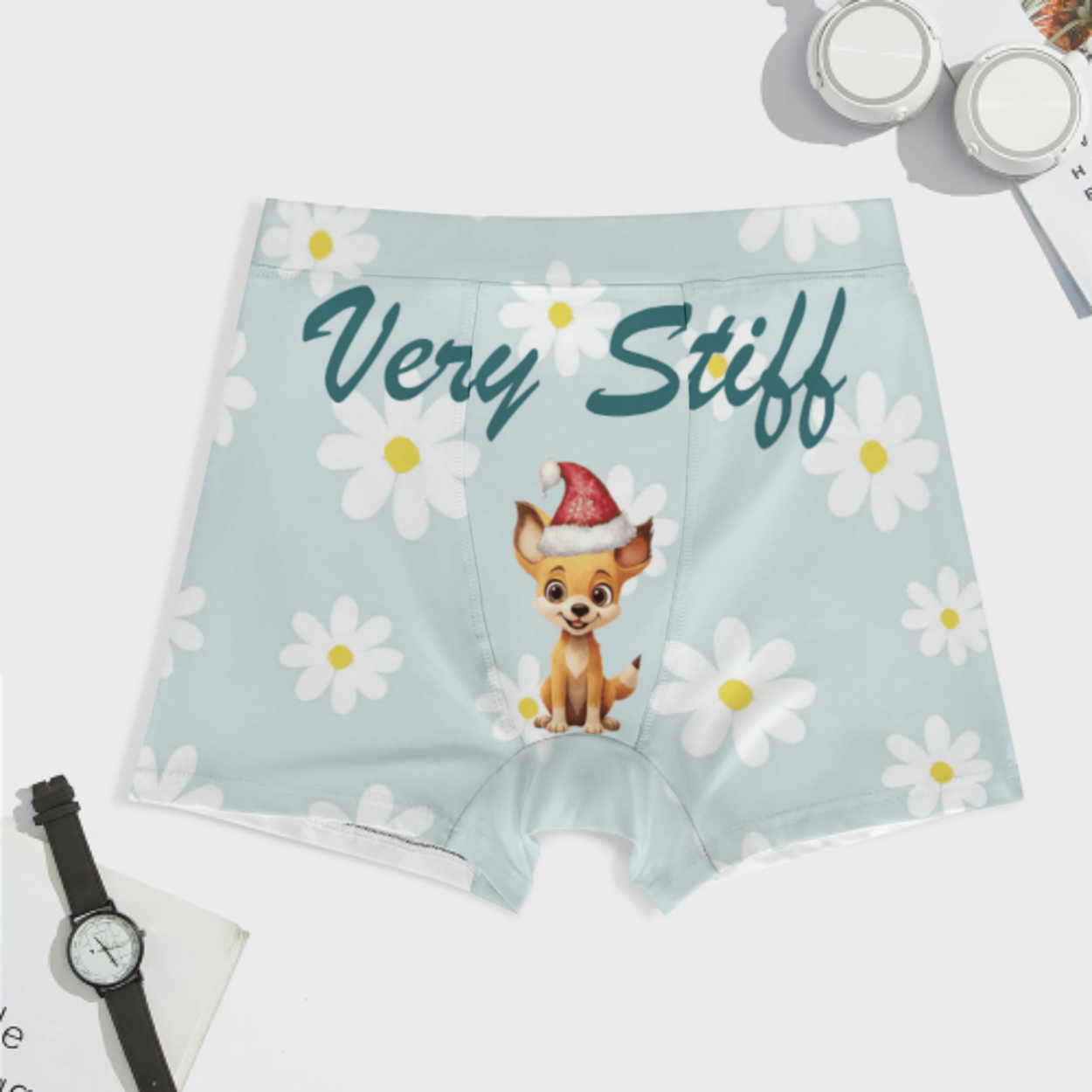 Men's Boxer Shorts add your own Text choose Patterns add optional photo (D7266859)