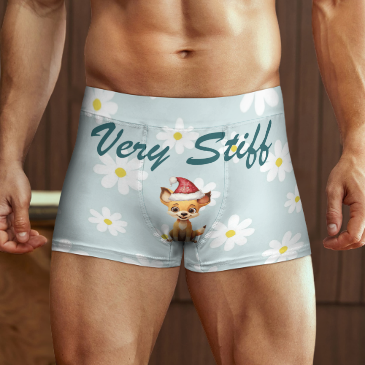 Men's Boxer Shorts add your own Text choose Patterns add optional photo (D7266859)