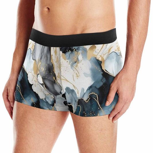 Black Ink Floral AUS Men's Boxer Briefs (Made In AUS)