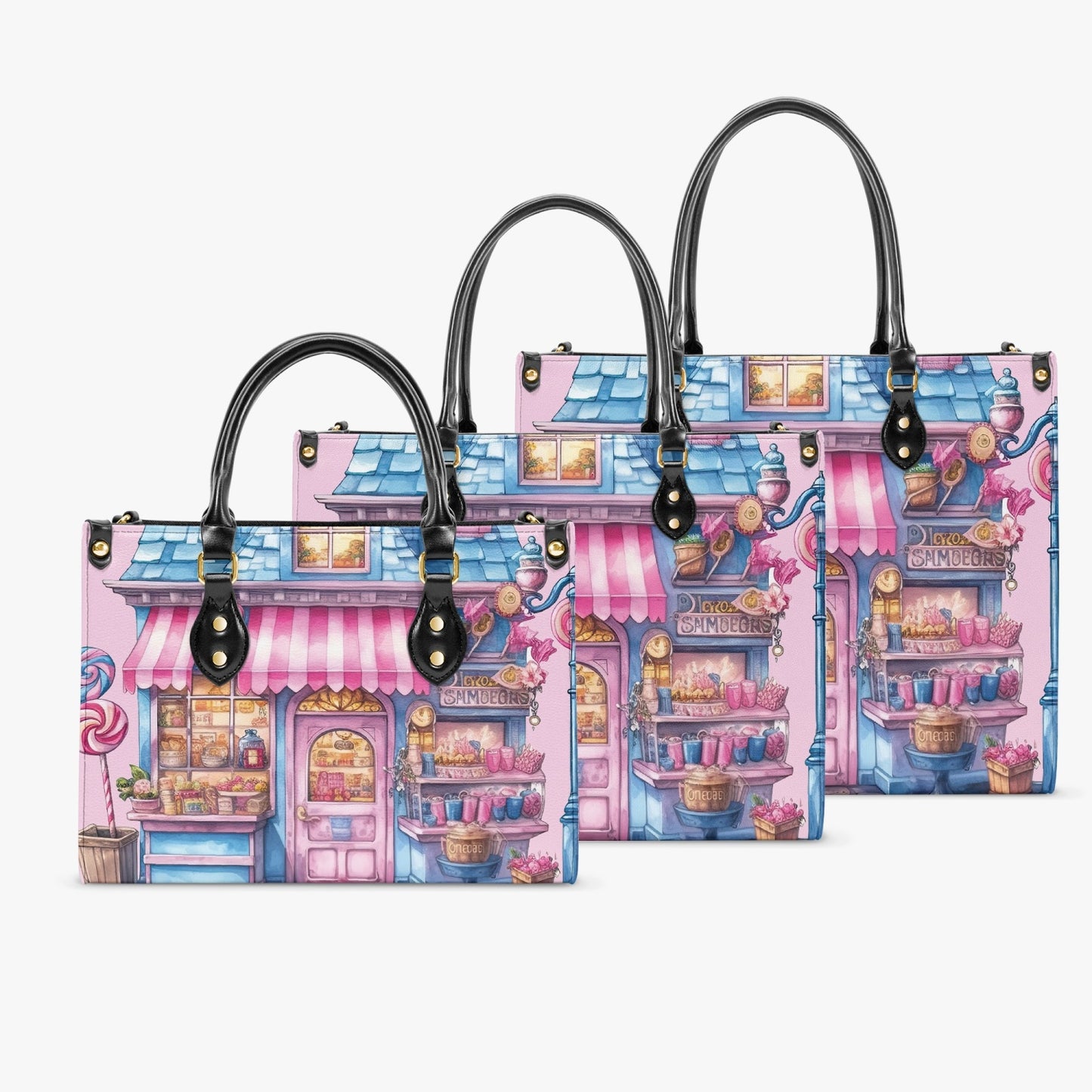 Women's Tote Bag - Candy Floss - Candy Swirls