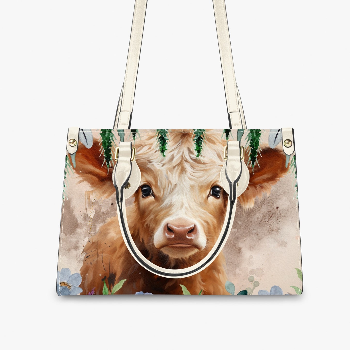 Women's Tote Bag - Long Strap - Highland Cow