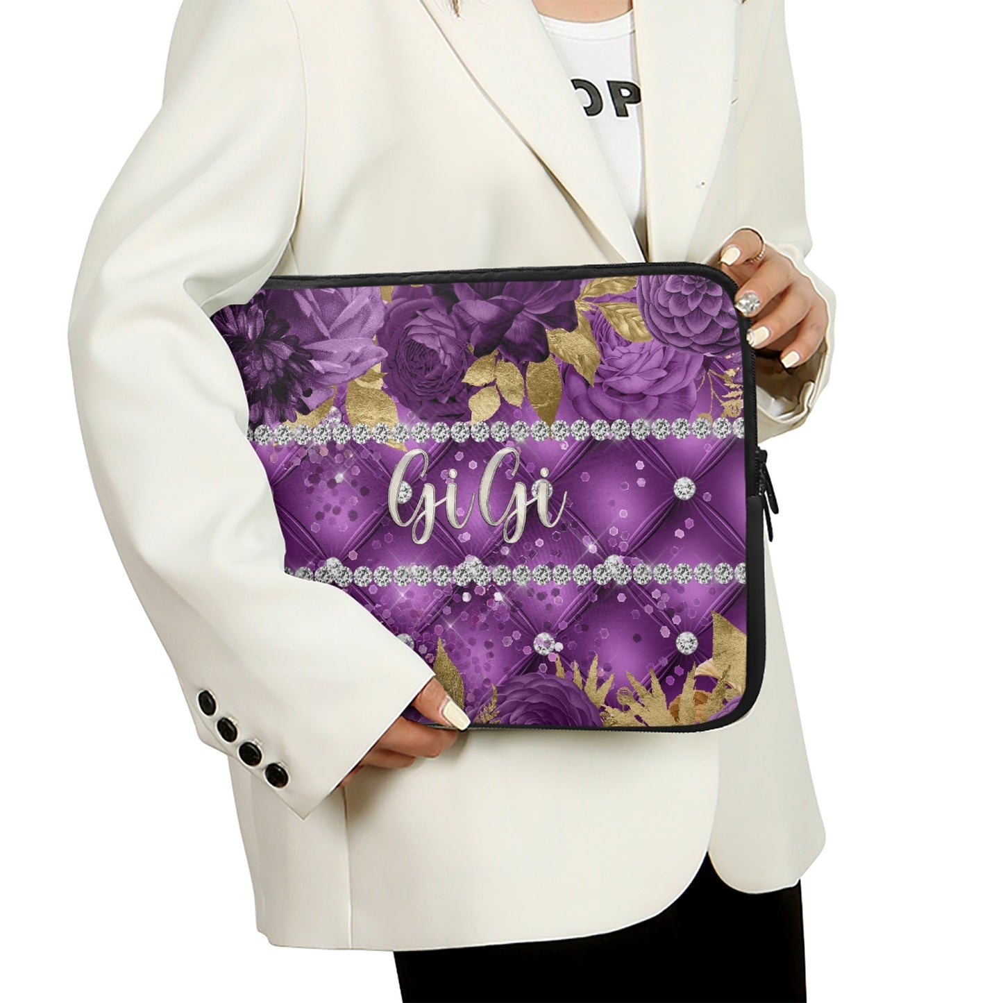 Laptop Sleeve - without handles - Purple Floral - GiGi