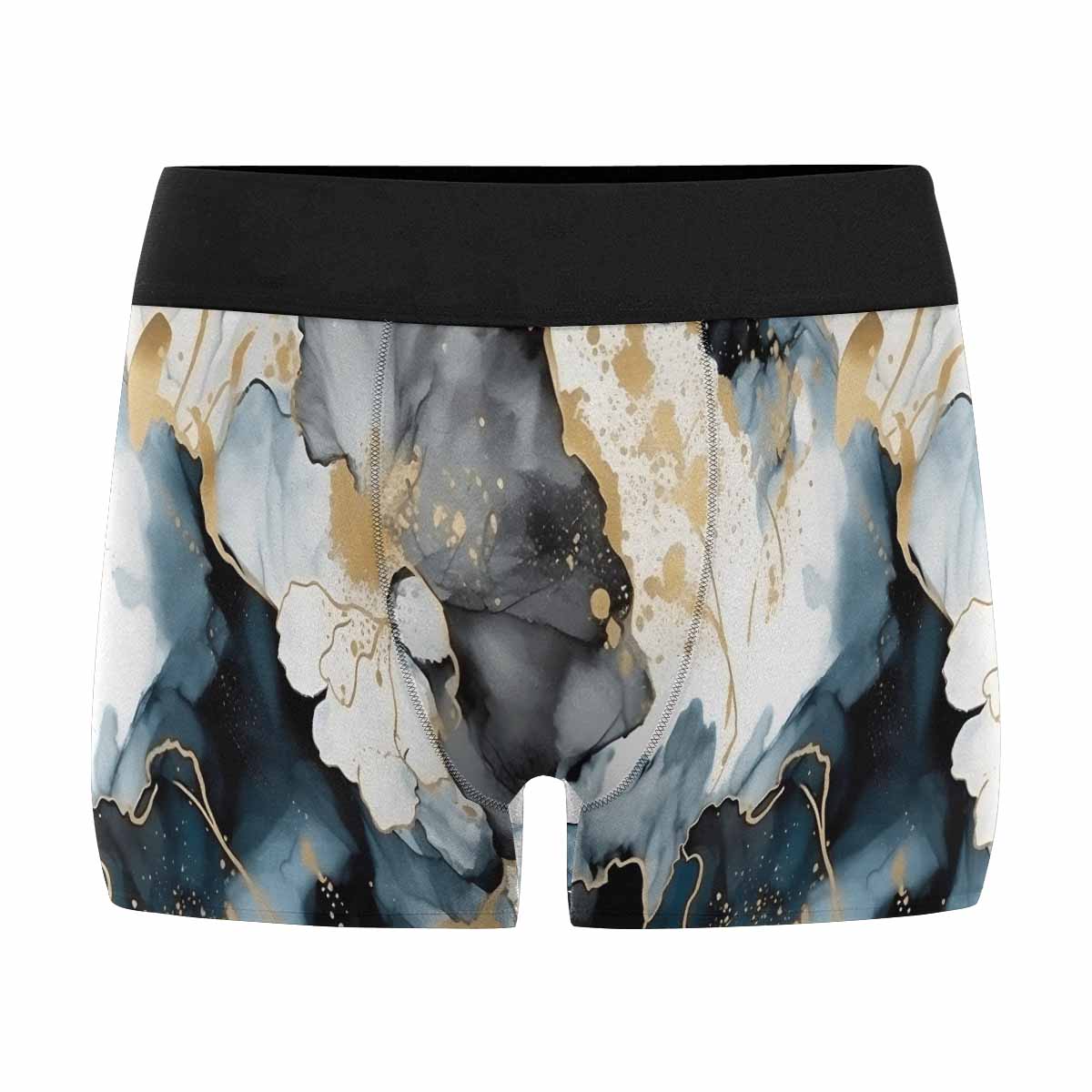 Black Ink Floral AUS Men's Boxer Briefs (Made In AUS)