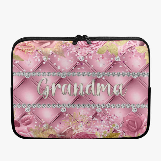 Laptop Sleeve - without handles - Pink Floral - Grandma