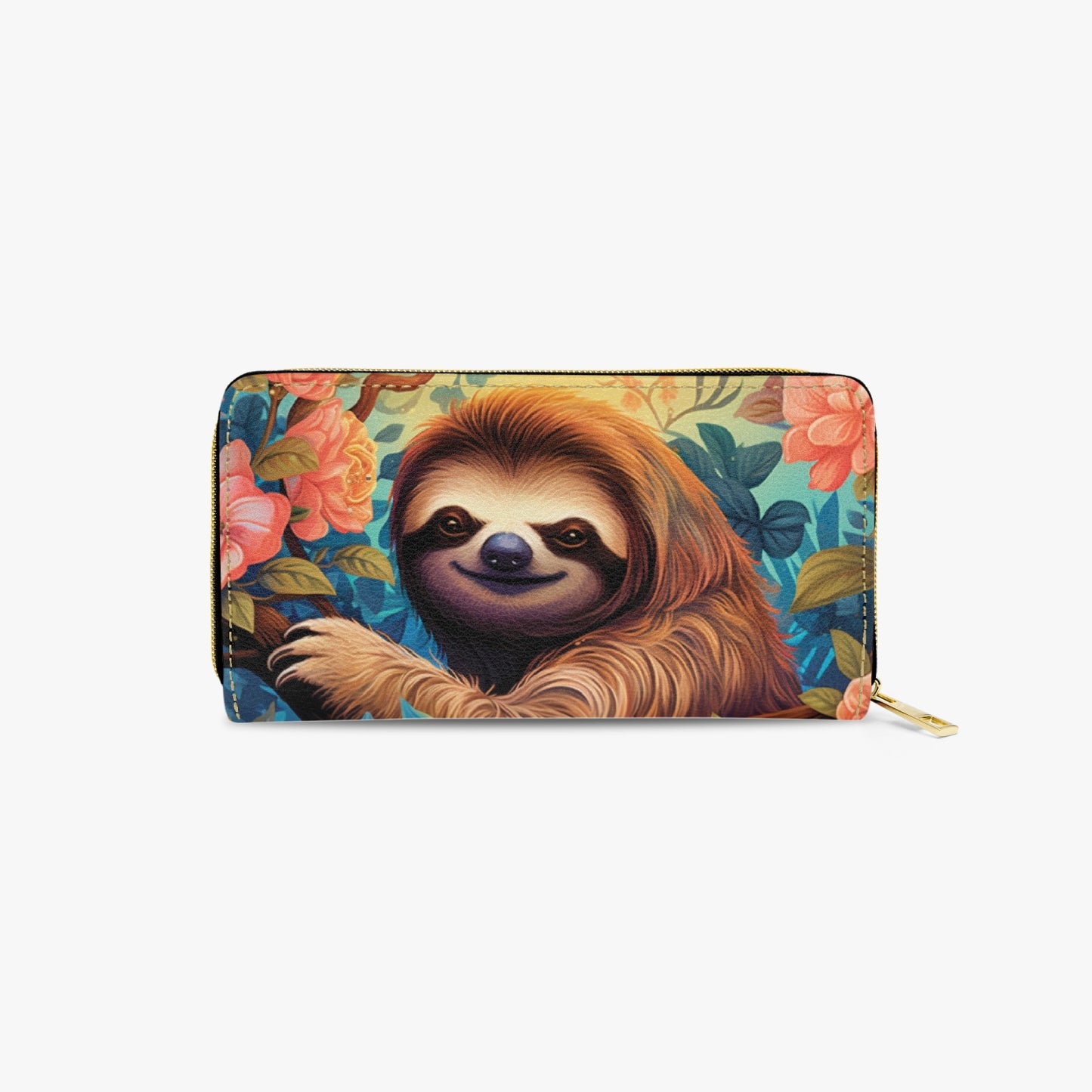 Long Type Zipper Purse - Sloth