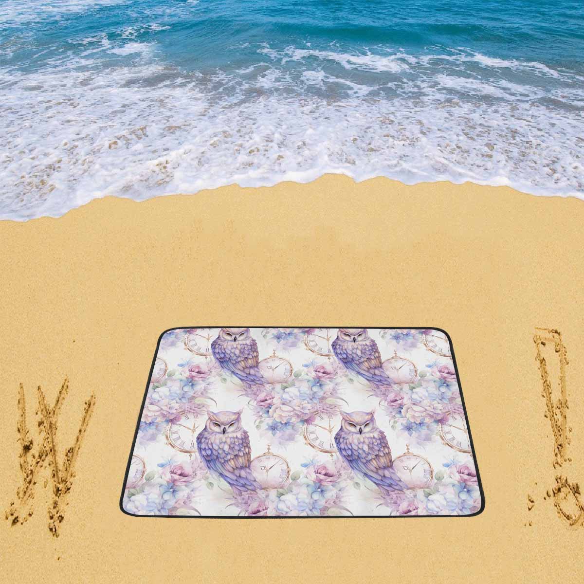 Pastel Owls  Beach Mats 78"x 60"