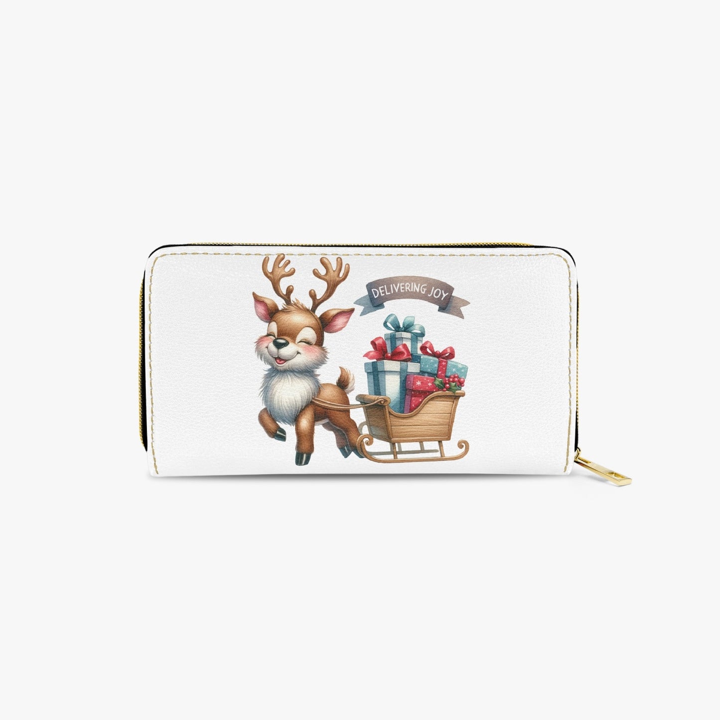 Long Type Zipper Purse - Christmas, Reindeer