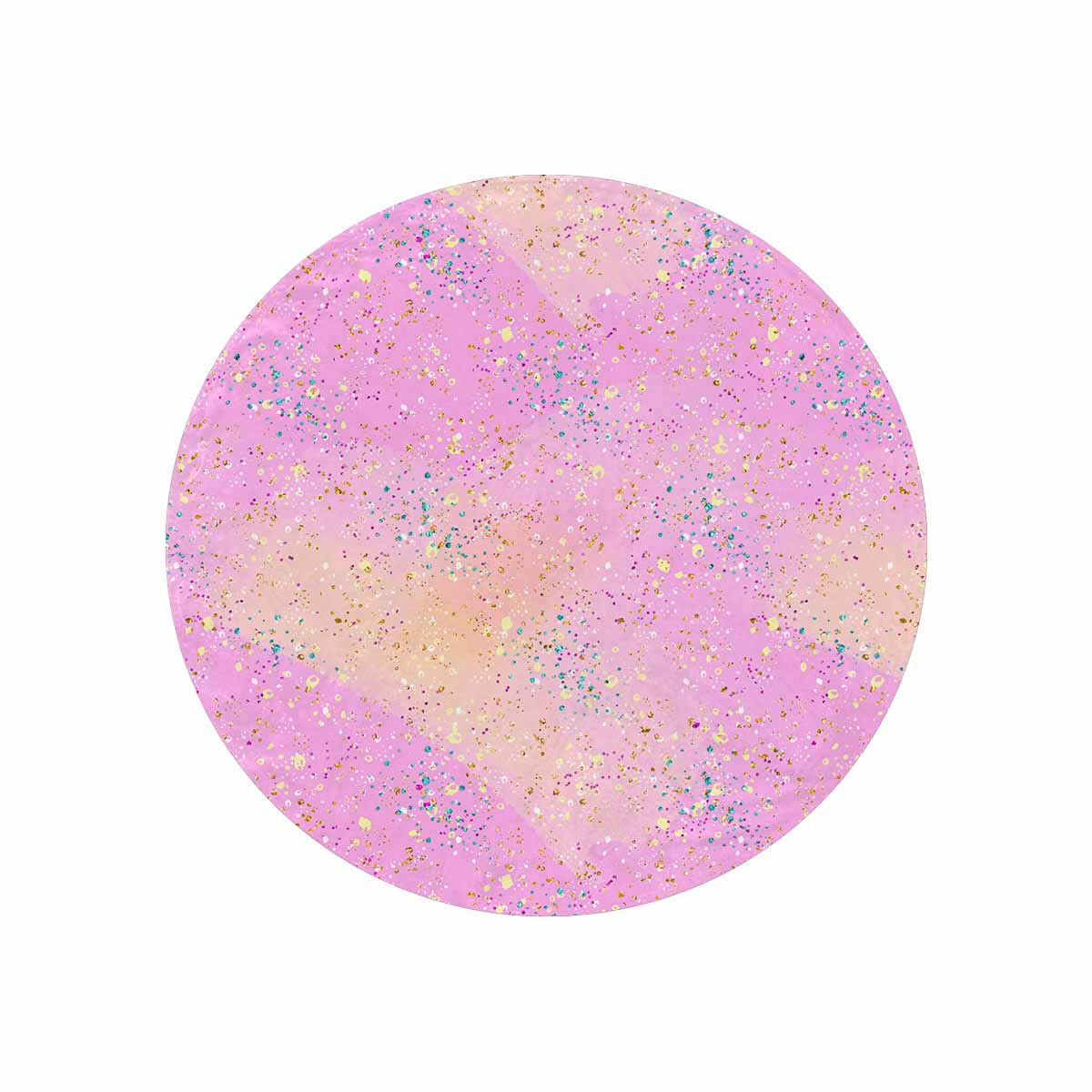 Pink Splash  Circular Micro Fleece Blanket 60"