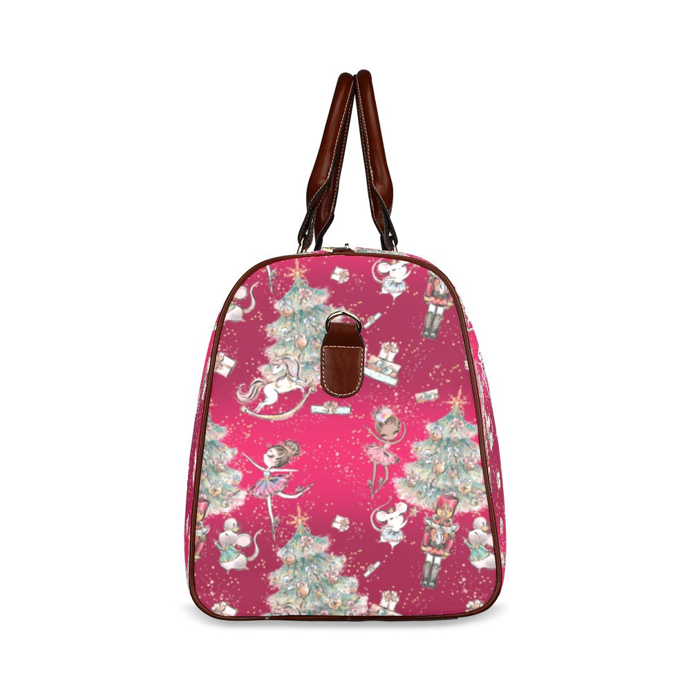 Red Christmas Waterproof Travel Bag/Small (Model 1639)