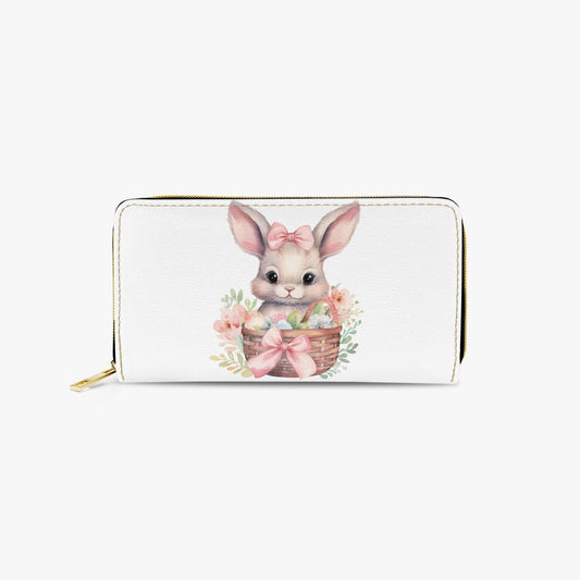 Long Type Zipper Purse, Easter, Rabbit, awd-1346