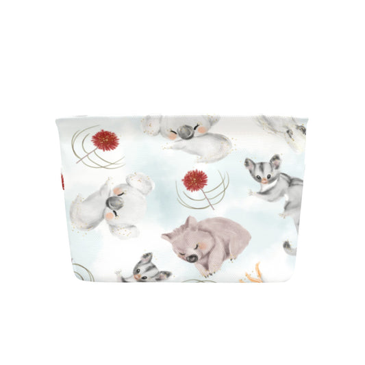 Australian Animals Koala, Sugar Glider, Wombat Fabric Storage Basket