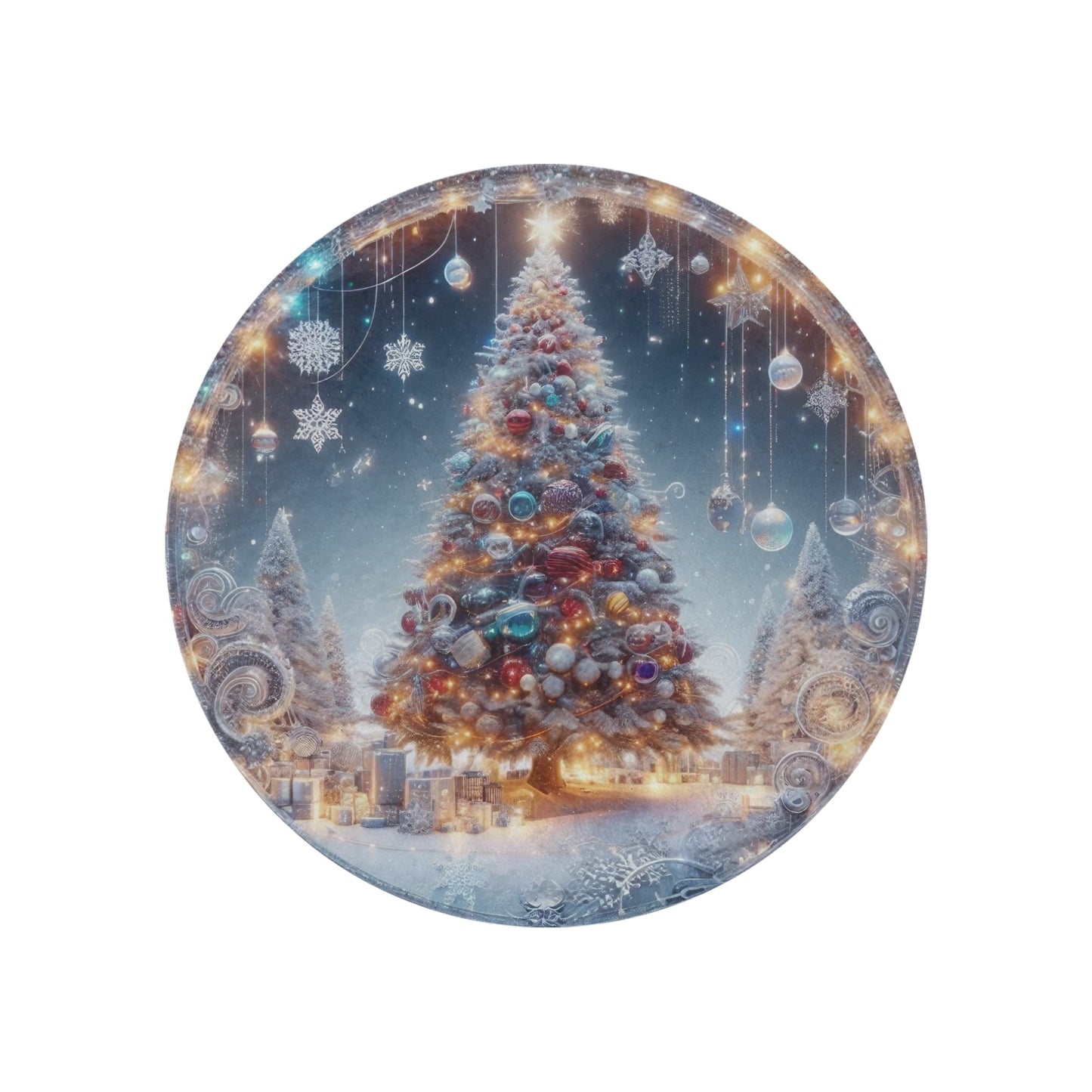 Christmas Tree Circular Micro Fleece Blanket