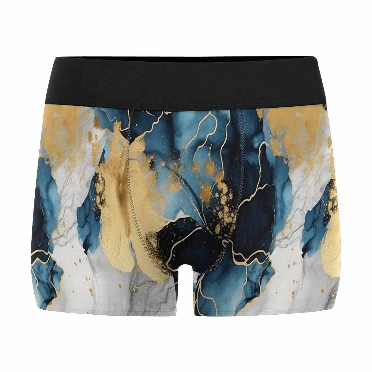 Blue Ink Floral  AUS Men's Boxer Briefs (Made In AUS)