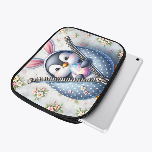 iPad Sleeve - Easter Penguin with Bunny Ears, awd-506