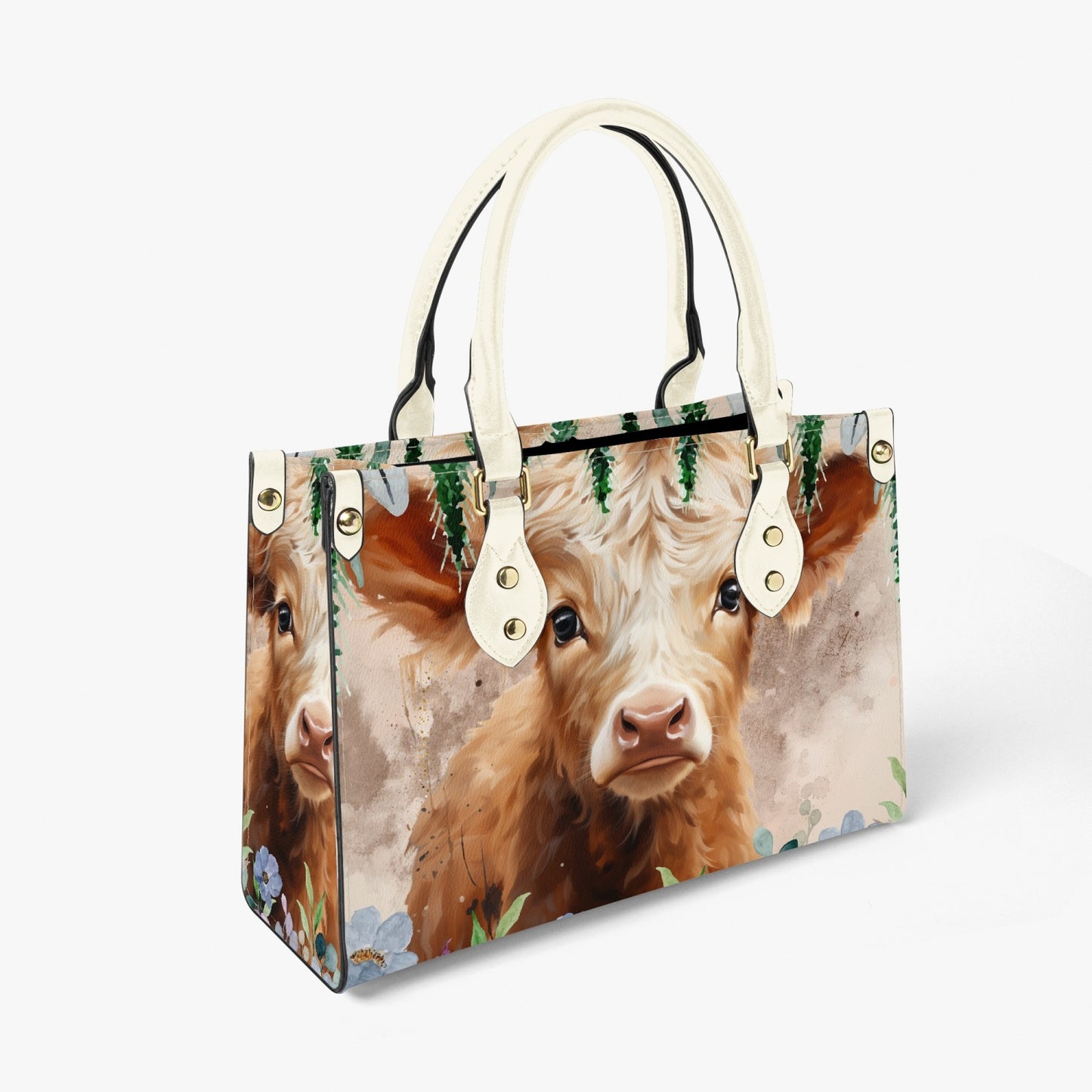 Women's Tote Bag - Long Strap - Highland Cow