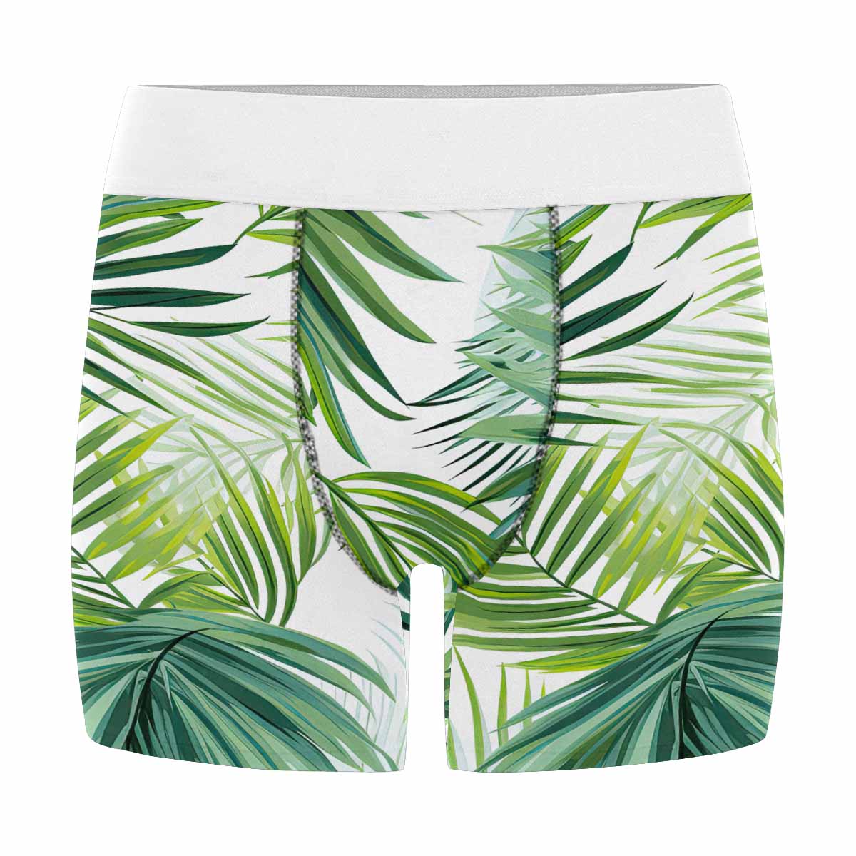 Green Palm Leaves Men's All Over Print Boxer Briefs (Made In AUS)