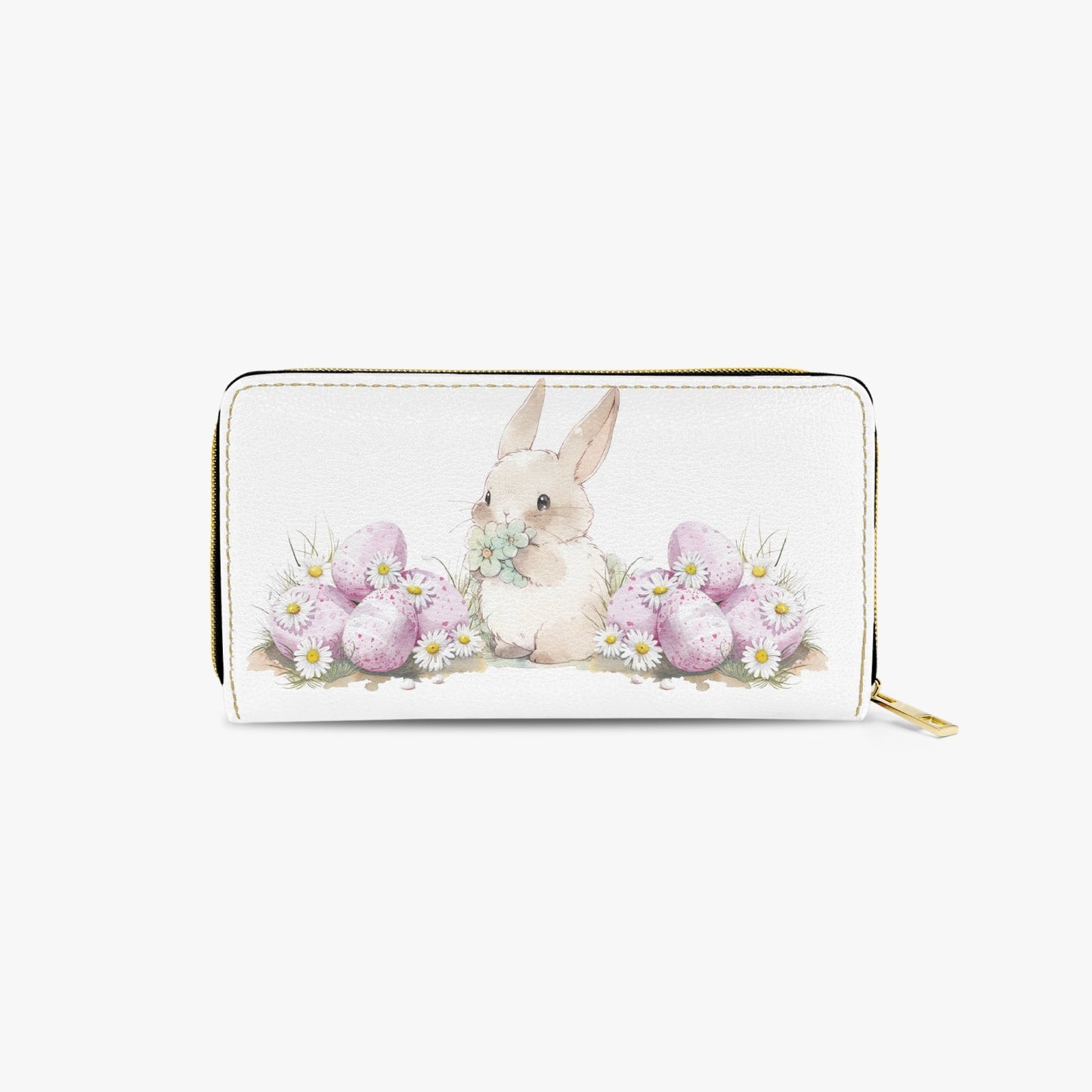 Long Type Zipper Purse, Easter, Rabbit, awd-1351