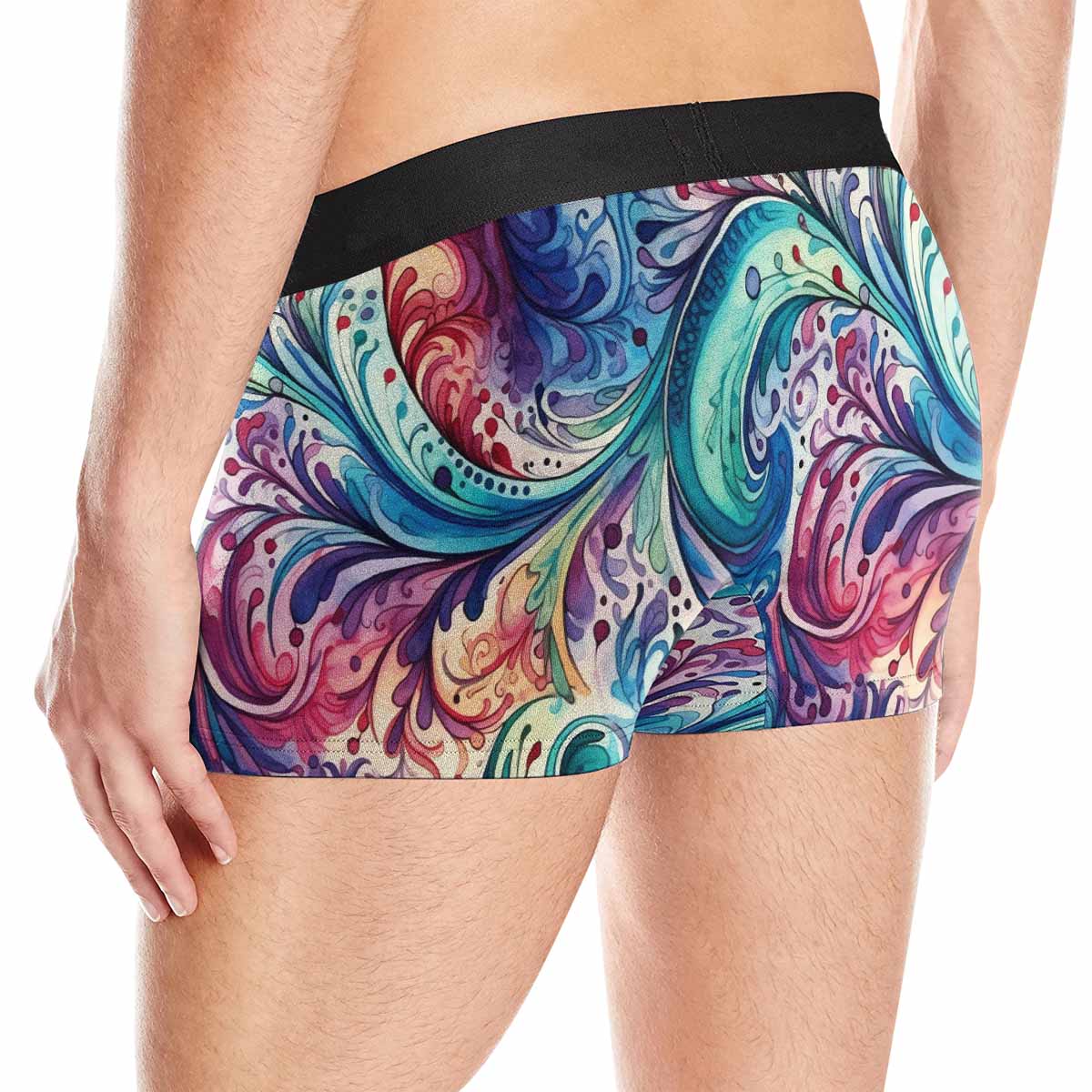 Rainbow Paisley AUS Men's Boxer Briefs (Made In AUS)