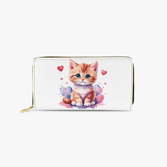 Long Type Zipper Purse - Cat