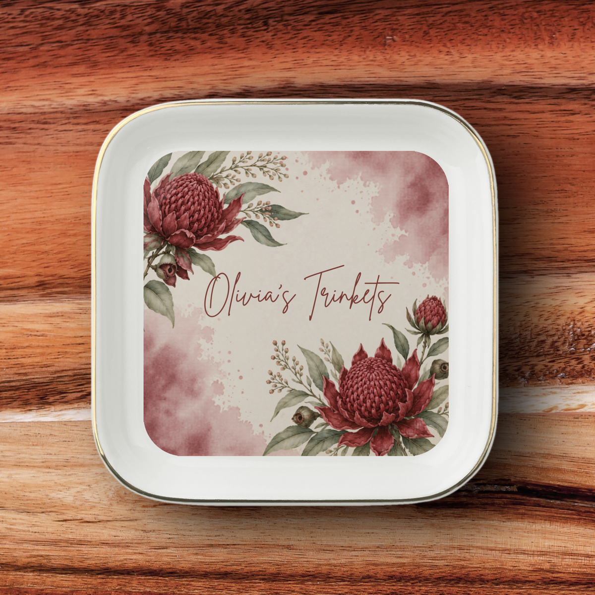 Personalised Jewelry Dish, Custom Name Ceramic Trinket Dish, Personalised Gift, Jewellery Holder, Birthday or Christmas Gift