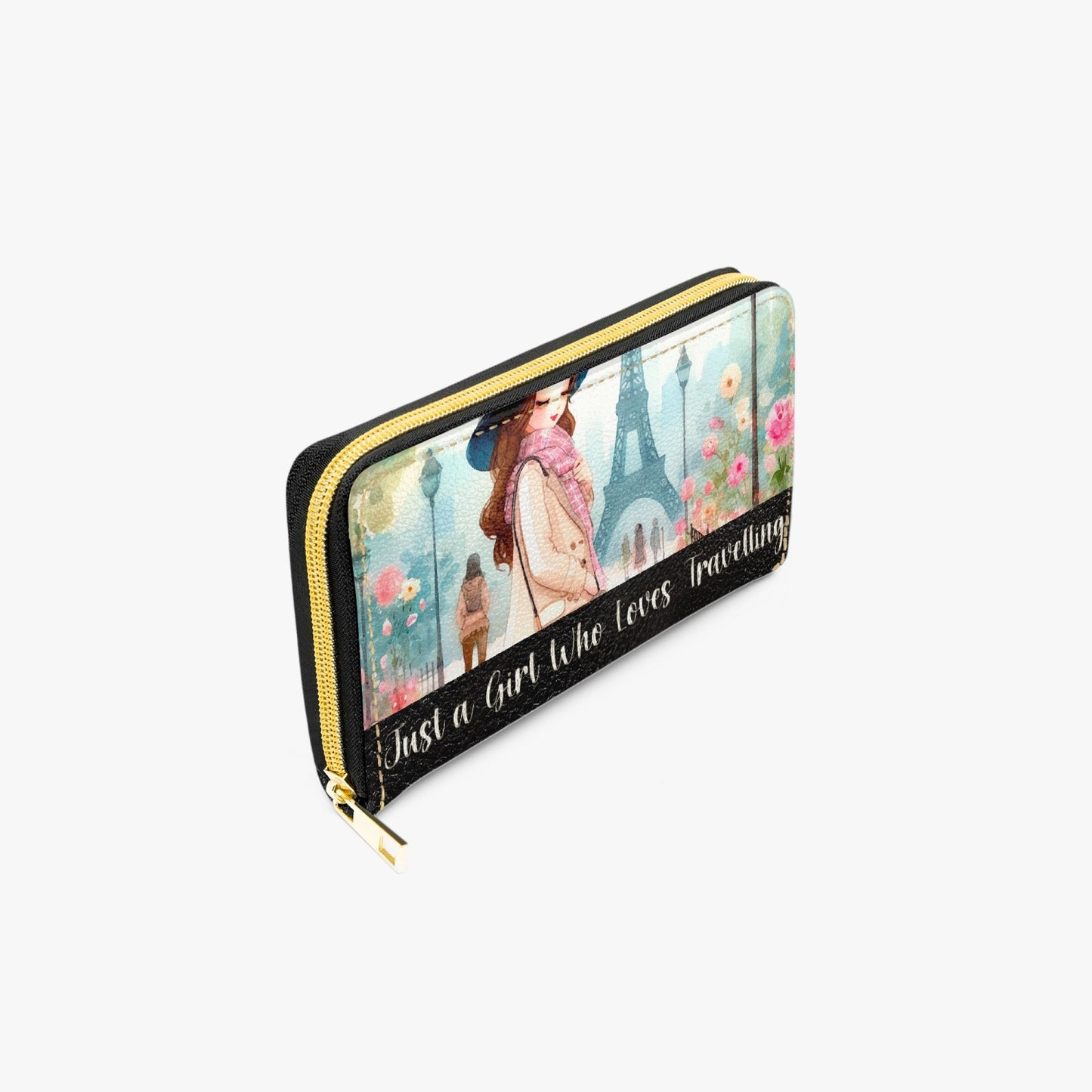 Long Type Zipper Purse - Just a Girl Who Loves Travelling