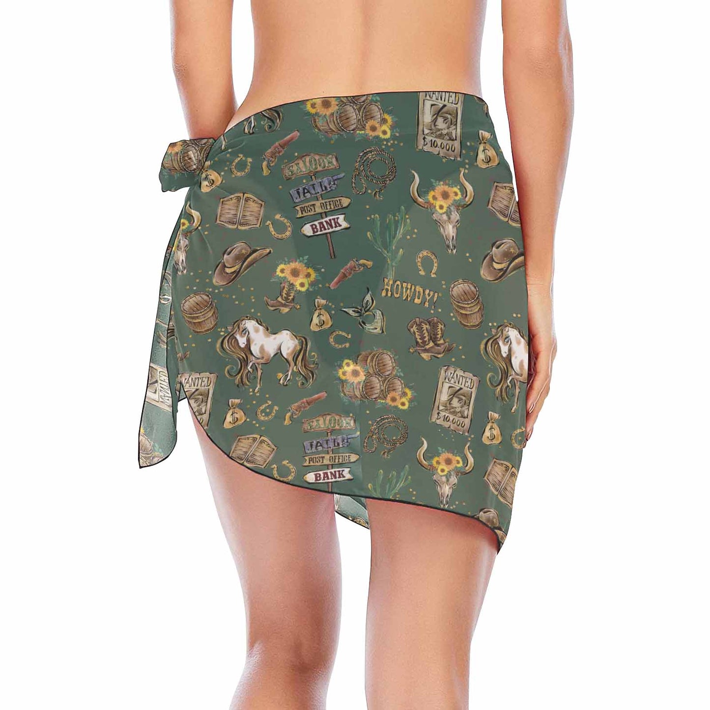 Howdy Cowboy  Women's Beach Sarong Wrap