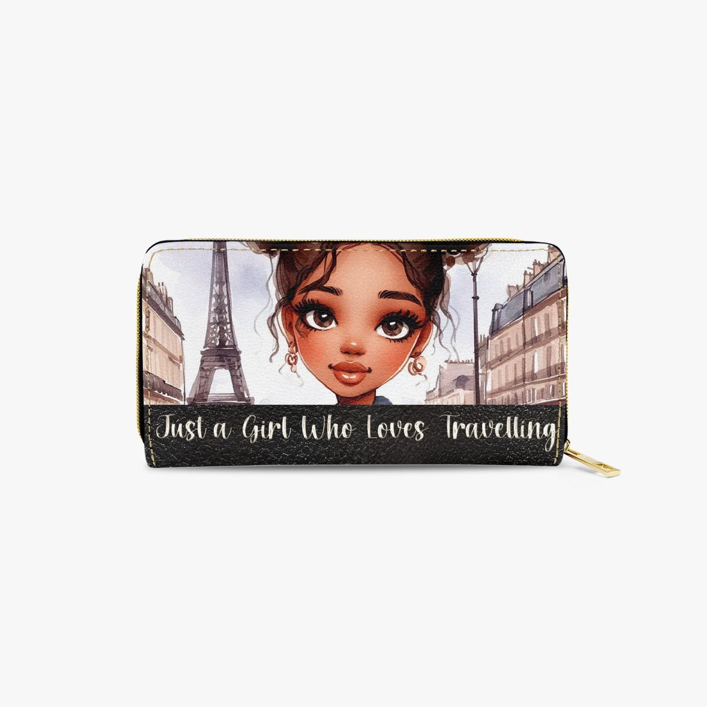 Long Type Zipper Purse - Just a Girl Who Loves Travelling