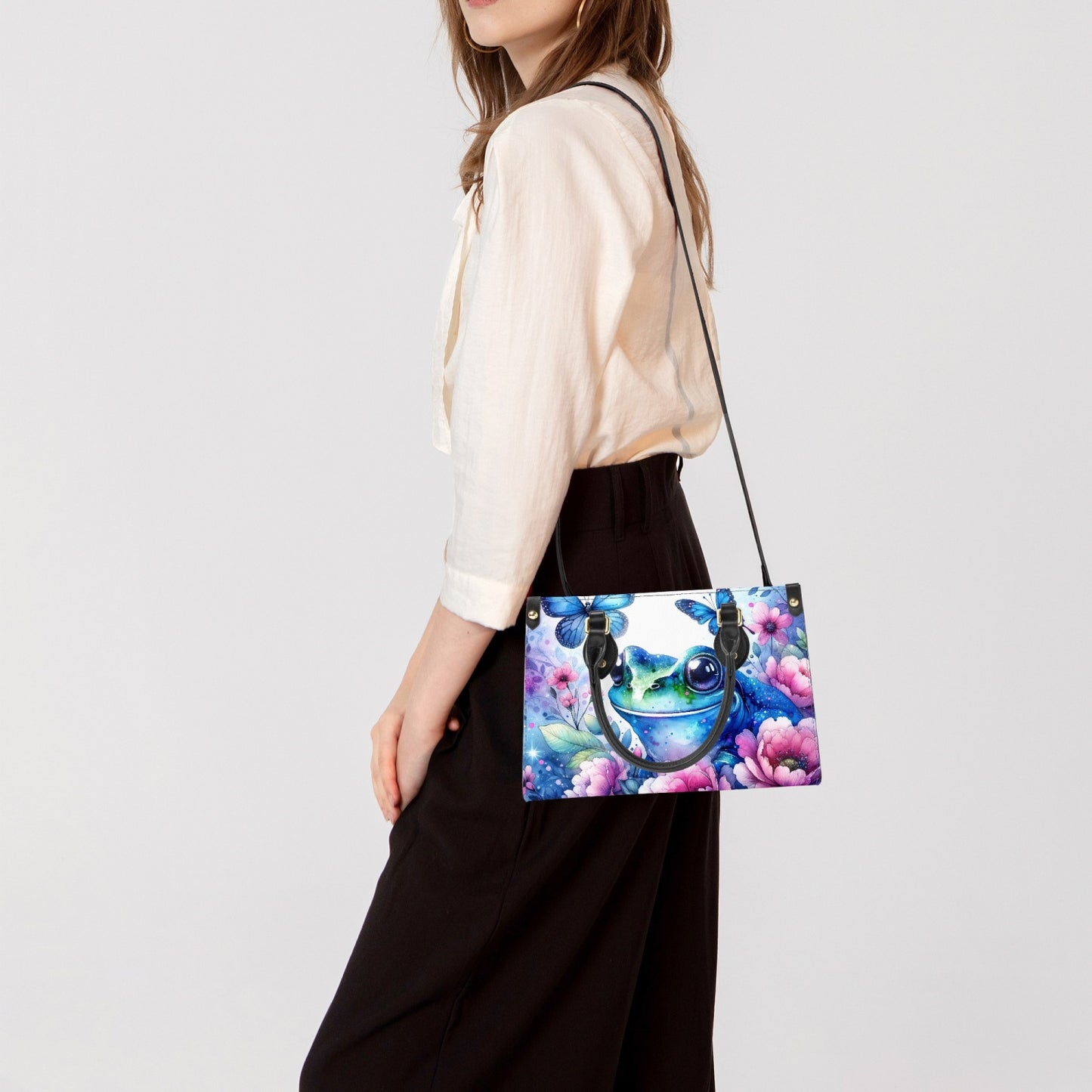 Women's Tote Bag - Long Strap - Frog