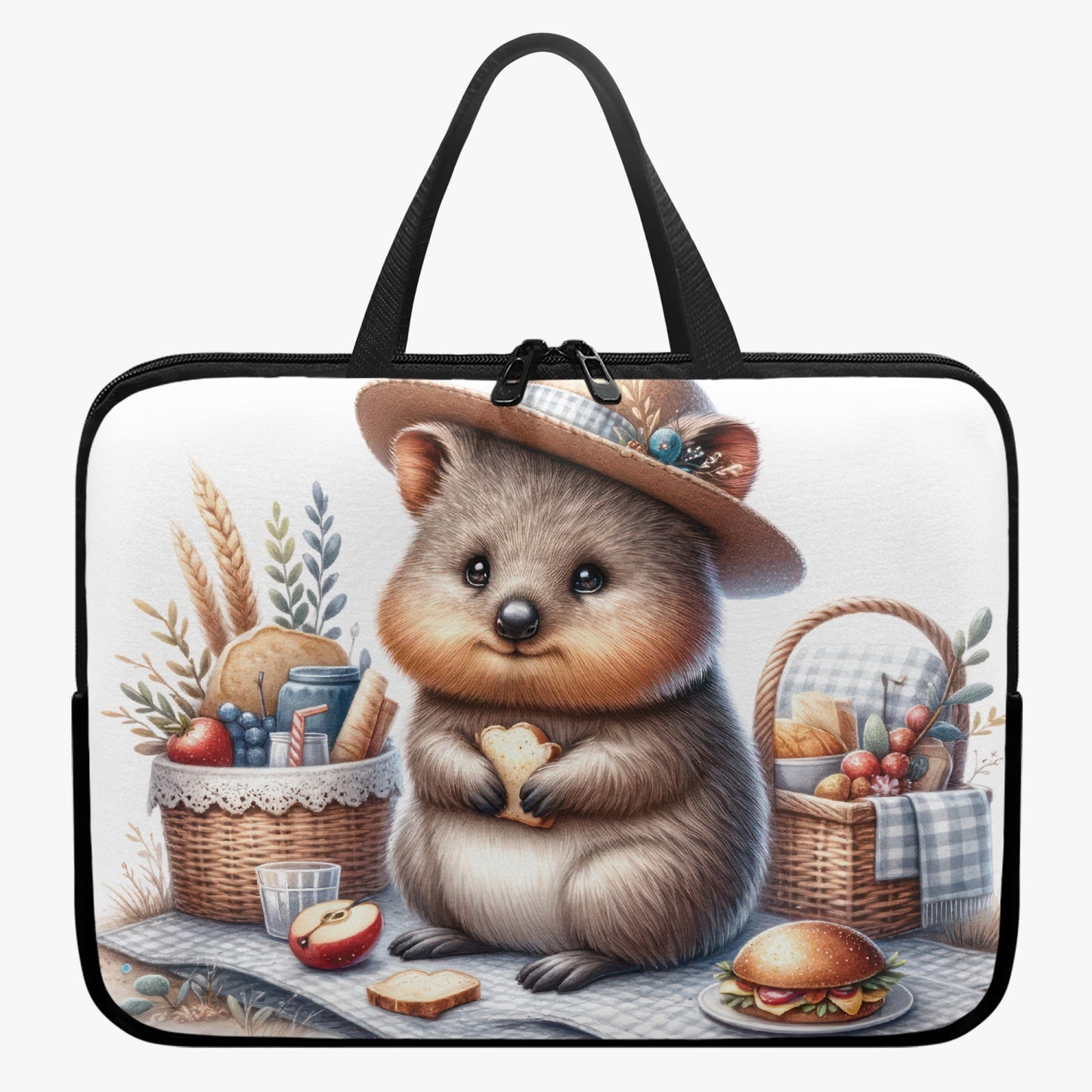 Laptop Sleeve with Handles - Australian Animals - Quokka