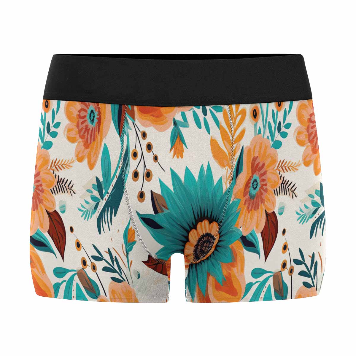 Boho Retro Floral AUS Men's Boxer Briefs  (Made In AUS)