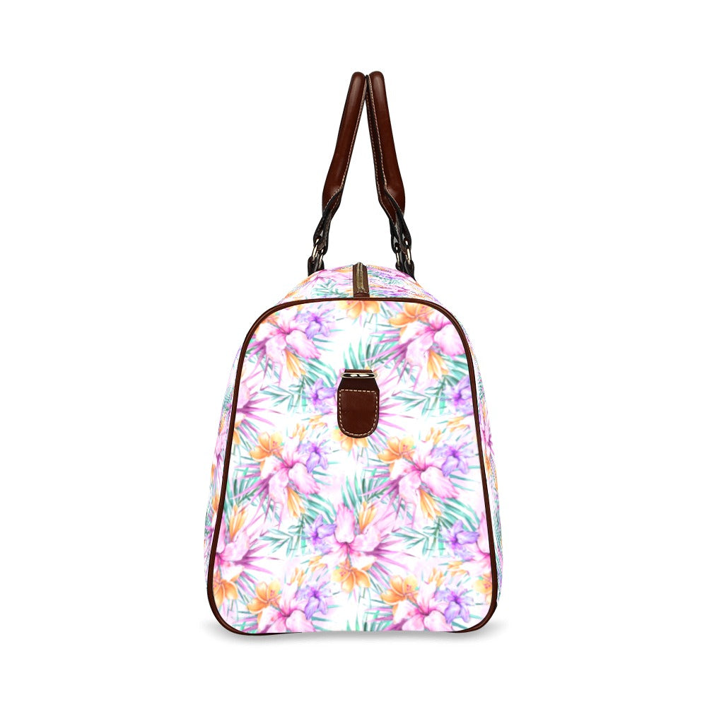 Purple Hibiscus Waterproof Travel Bag/Small (Model 1639)