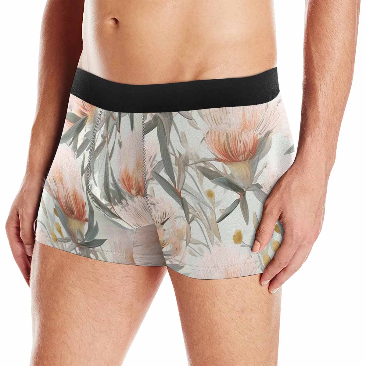 Australian Wattle  AUS Men's Boxer Briefs (Made In AUS)