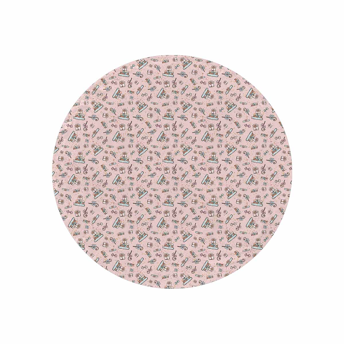 Christmas Presents Circular Micro Fleece Blanket 60"