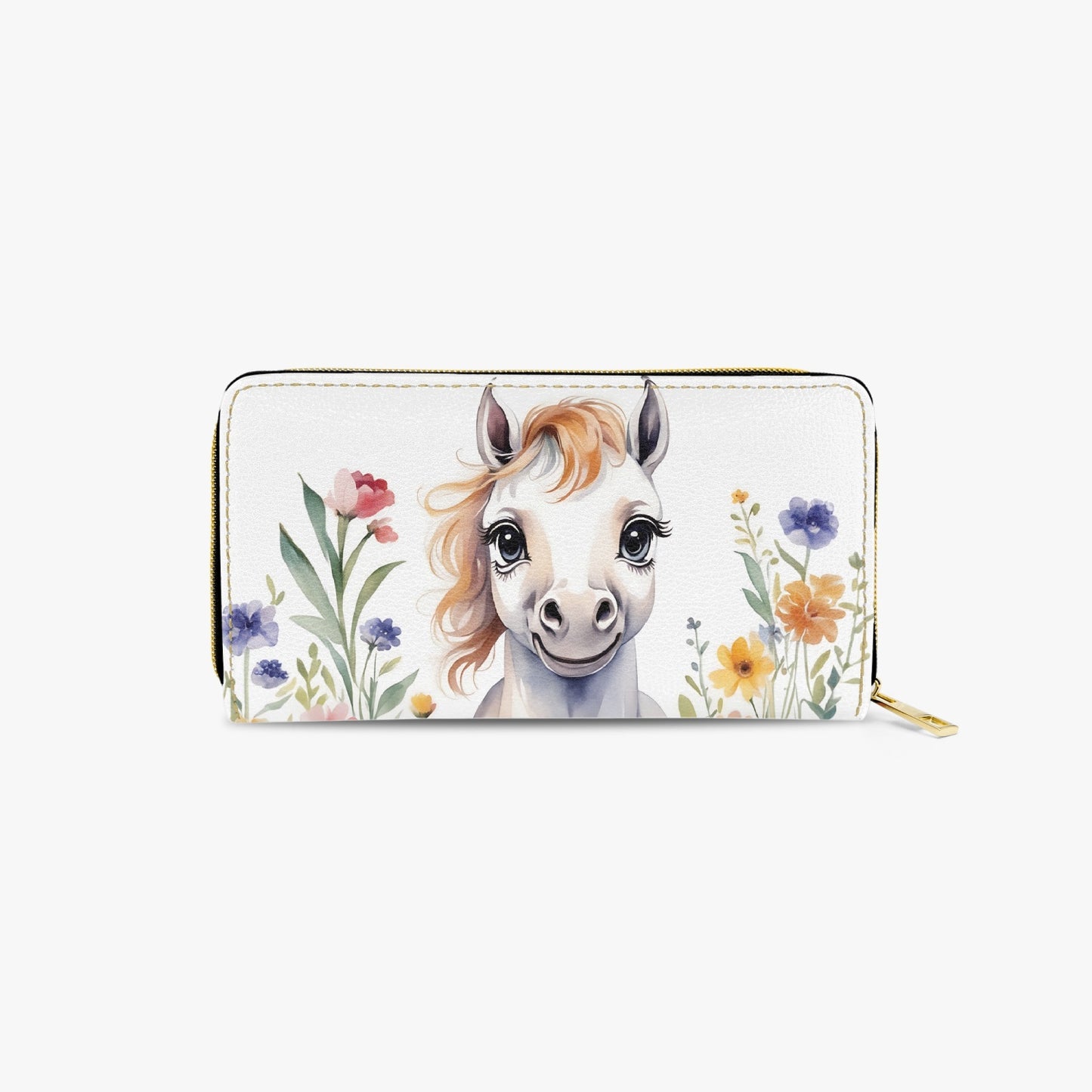 Long Type Zipper Purse - Horse