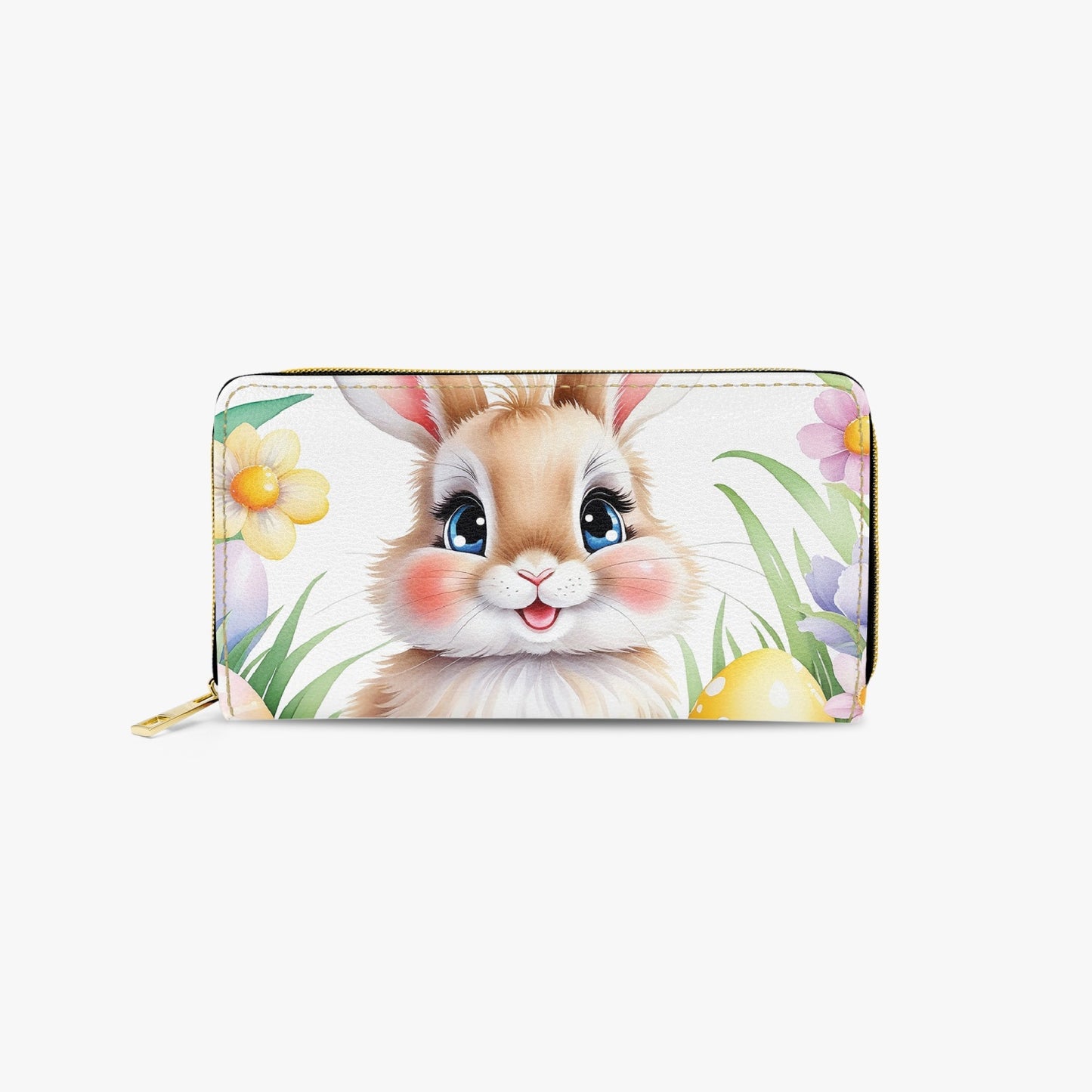 Long Type Zipper Purse, Easter, Rabbit, awd-651